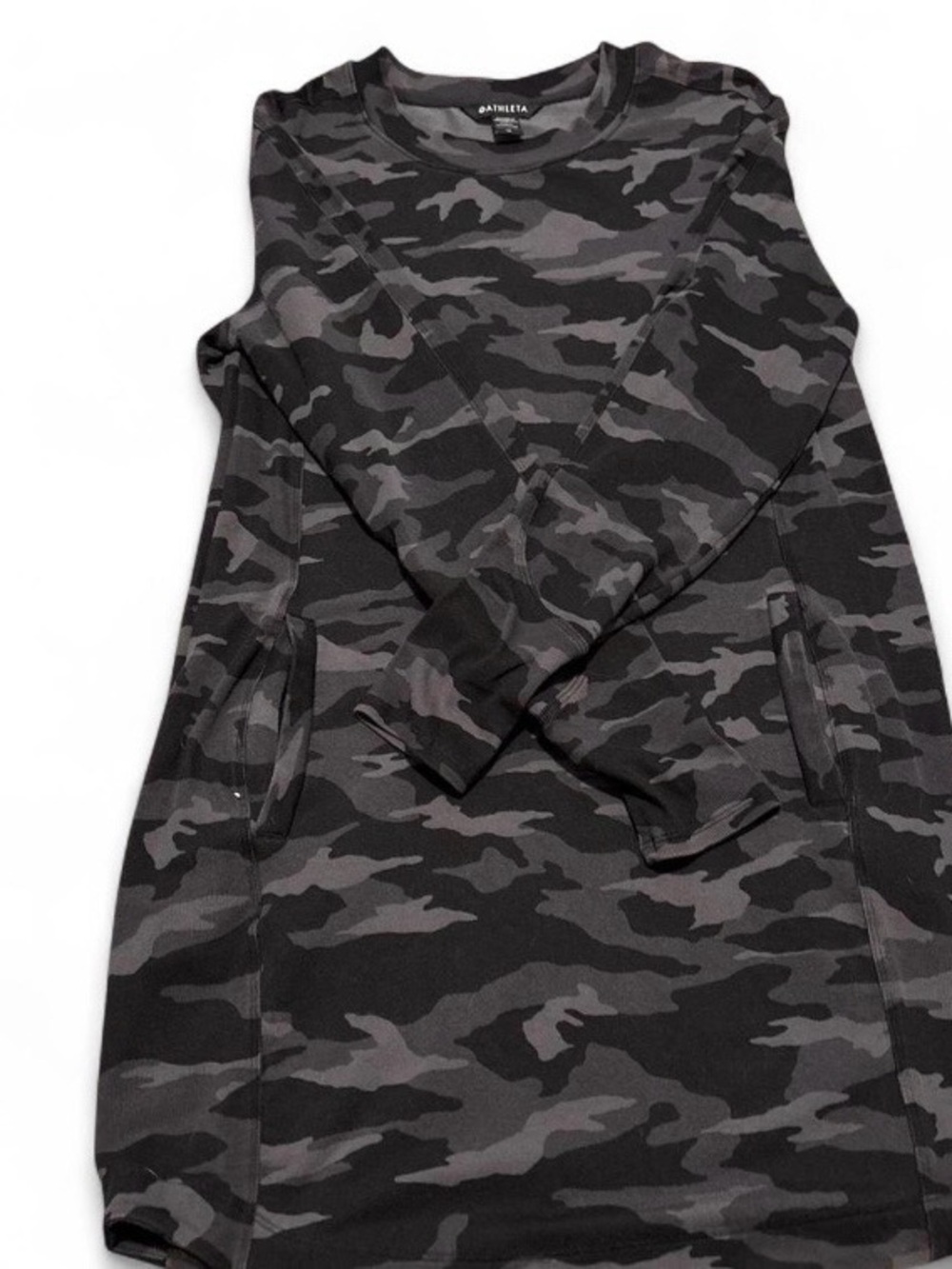 Athleta Black & Gray Camo Sweatshirt
